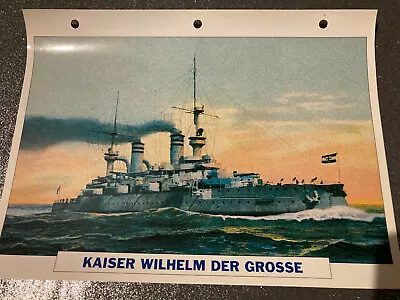 Card Card Warships Kaiser Wilhelm The Big Ship Of Line 1899 • $2.67