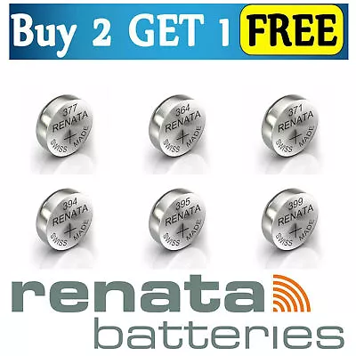 Renata BUY 2 GET 1 FREE OFFER 321 364 371 377 379 394 395 399 Watch Batteries • £1.82