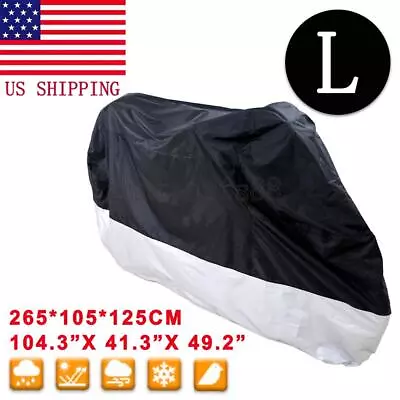 Motorcycle Bike Moped Scooter Cover   UV Prevention Dustproof L • $19.74