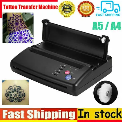 £6.95 • Buy Pro Black Tattoo Transfer Copier Printer Machine Thermal Stencil Paper Maker