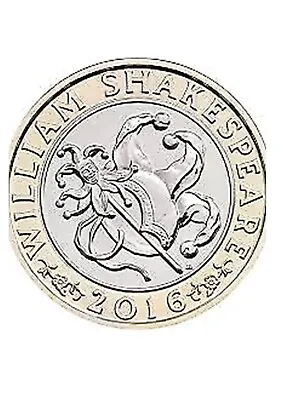 £3.85 • Buy 2016 William Shakespeare £2 Two Pound Coin Comedy Jester Circulated Freepost 