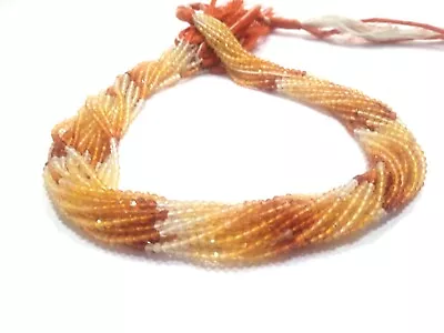 MEXICAN FIRE OPAL NATURAL RONDELLE FACETED 2MM GEMSTONE BEADS 18 INCH 1 Necklace • $35.14