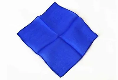Deluxe 6  Inch BLUE MAGIC SILK Hanky Scarf Handkerchief Magician Trick Prop 100% • $5.95