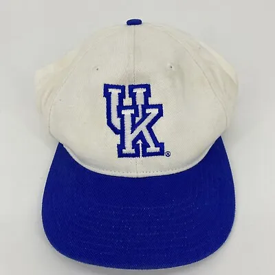 Vintage Nike UK Kentucky Wildcats Snapback Hat Adjustable White 1990's • $7.99