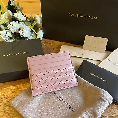 Bottega Veneta BV Card Case DECO ROSE Soft Pink Limited Seasonal Colour GENUINE • $350