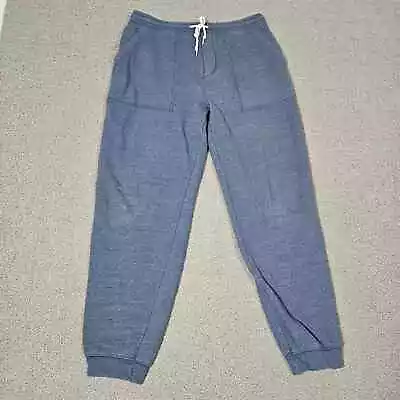 Marine Layer Jogger Pant Mens L Blue Drawstring Tie Pockets Ankle • $34.97