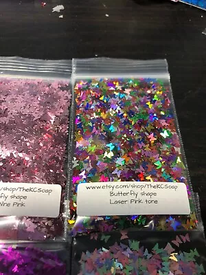 Solvent Resistant Metal BUTTERFLY Glitter Nail Art Face Crafts Epoxy US Seller • $2.50