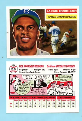 2023-1956 Style Baseball Collector Card # 30 Jackie Robinson - Brooklyn Dodgers • $6.95