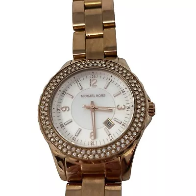 Michael Kors Ladies Watch MK 5403 ~ New Battery ~ Mother Of Pearl • $35