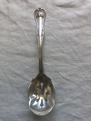 Vintage Silverplate BFCL Enamel Emblem Rainbow Girls Masonic Slotted Spoon • $22.99