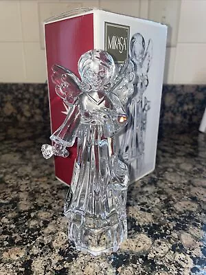 Mikasa Angelic Harmony Lead Crystal Angel SN 270/828 7.25 Tall Holding Flowers • $27.95