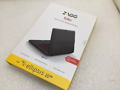 ZAGG Folio Series Wireless Tablet Keyboard And Case For Ellipsis 10 HD - NEW • $20.99