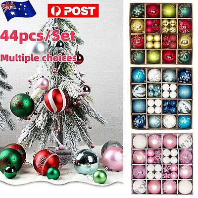 Christmas Tree Xmas Balls Decorations Baubles Party Wedding Ornament 44Pcs/Pack • $10.98