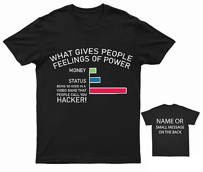 Gamer What Gives People Feelings Of Power T-Shirt Hacker • £13.95