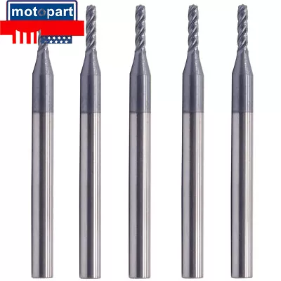 5 PCS 1/16  4 FLUTE BALL NOSE CARBIDE END MILL - TiALN COATED • $23.99