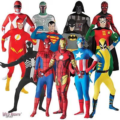 £27.99 • Buy 2nd Skin Super Hero Fancy Dress Zentai Lycra Skinz Bodysuit Costume Adult New