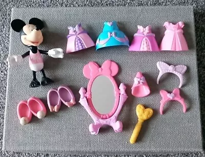 Minnie Mouse Doll Figure Fabulous Fashion Play Set Dress Up Changeable Clothes • £2.75