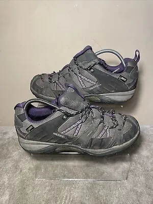 Used Merrell Women Siren Sport Gore-tex Black/Perfect Plum Walking Shoes Size7.5 • £25.73