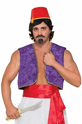 Aladdin Genie Vest Adult Costume (Purple) • $10.46