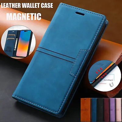 For IPhone 15 14 13 12 11 Pro Max XS SE 8 7 Plus Leather Wallet Case Flip Cover • $13.99