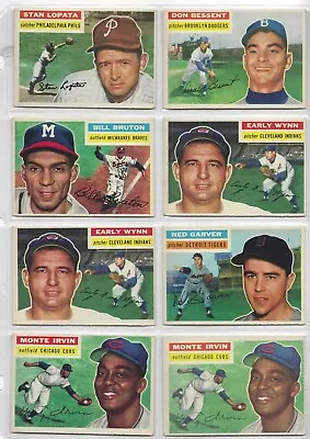 1956 TOPPS BASEBALL Vintage 106 CARD PARTIAL SET HOF LOT! VG-EX Mint RC RARE! • $255