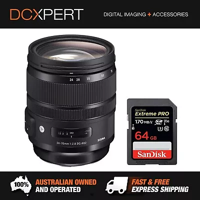 Sigma 24-70mm F/2.8 Dg Os Hsm Art Lens For Canon (4576954) + Bonus Sd Card • $1503.65