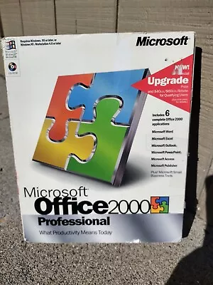 Microsoft Office 2000 Professional Full Retail Box VG Cnd Fast Ship • $39.97