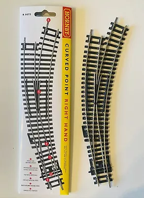 Hornby R8075 OO Gauge Nickel Silver Right Hand Curved Point Track - Carded • £14.95