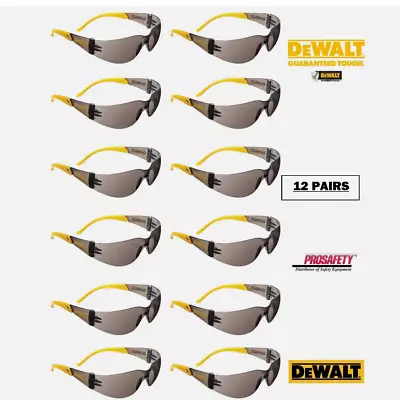 12 DeWalt PROTECTOR SMOKE GRAY Safety Glasses UV ANSI Z87+ Sport Work Sunglasses • $39.40
