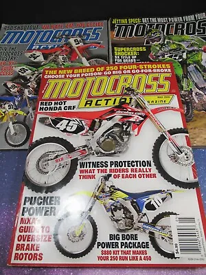 MotoCross Action Magazine Lot March April May 2008 Dirtbike Racing • $9.99