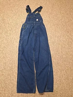 Vintage 90s Men’s Denim Bib Overalls Pointer Brand Sz 32 Made In USA Workwear • $44.99