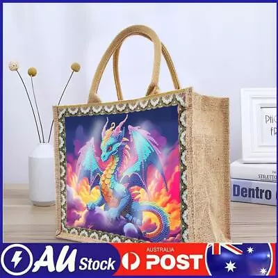 Diamond Painting Tote Bag DIY Diamond Art Bags Cat Linen For Women Adults Craft • $23.09