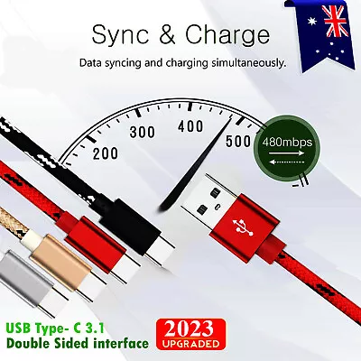 Fast Charging Charger USB Type C Cable For Samsung Galaxy S23 S22 S21 Ultra Plus • $4.49