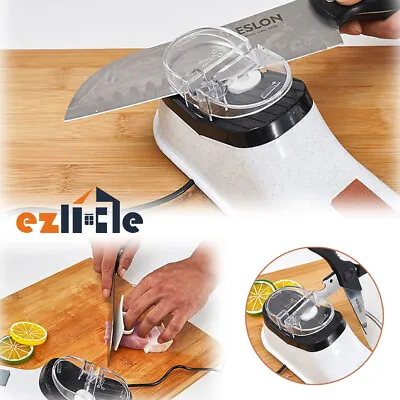 USB Sharpening Electric Scissor Kitchen Professional Knife Sharpener Blade Sharp • $17.99