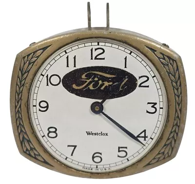 Vintage 1930s Ford Dashboard Dash Art Deco Mount Automobile Clock Westclox • $84.99