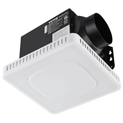 VEVOR 110 CFM Bathroom Exhaust Fan 1.5sones 8 LED Colors Low Noise With Light • $54.99