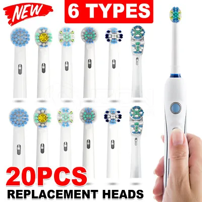 $21.99 • Buy 20 PCS Replacement Toothbrush Electric Brush Heads For Oral B  6 Types