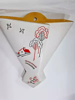 £19.99 • Buy Vintage SylvaC Wall Pocket Vase Planter / Clarice Cliff Style Design