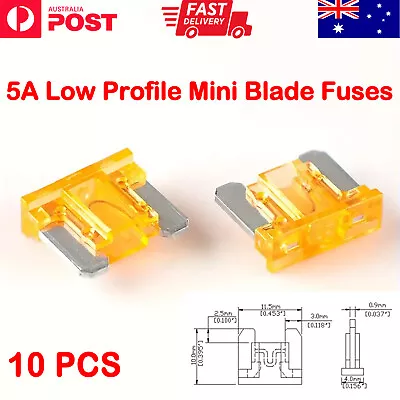 10 Pcs 5A Low Profile Mini Blade Fuses - Orange Car Truck Auto Fuses 5 Amp Fuse • $5.28