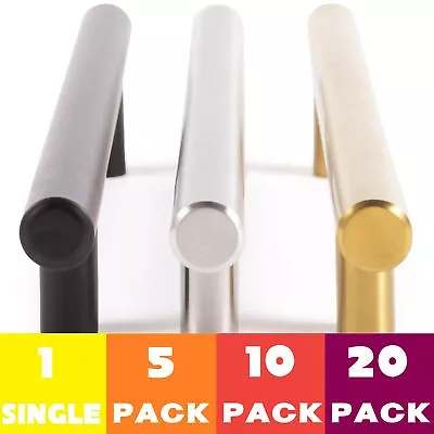 Kitchen Cupboard Cabinet T-Bar Door Handle Brushed Stainless Steel Black Gold • £2