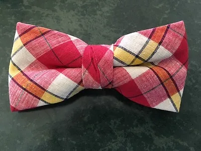 New  Toddler/little  Boys Bow Ties Red/yellow Madras /made In The Usa • $2