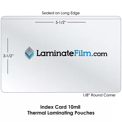 Index Card 10 Mil 3-1/2  X 5-1/2  Laminating Pouches • $14.96