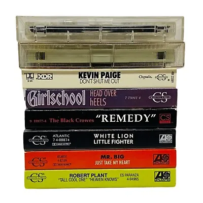Vintage Cassette Singles Cassingles 8 Pcs Rock • $12.95