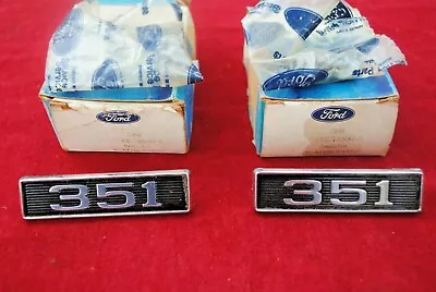 69 Nos Ford Mustang  351  Hood Scoop Emblems Pr Old Style Pin Mount C9zz 16637 A • $189