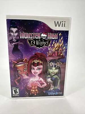 Monster High:13 Wishes Video Game Nintendo Wii Complete Tested • $8.95