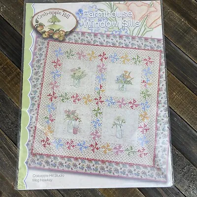 Crab-apple Hill Quilt/Embroidery Pattern 282 Farmhouse Window Sills Meg Hawkey • $9