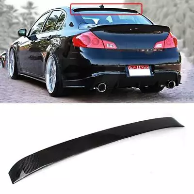 CARBON FIBER REAR ROOF SPOILER VISOR FOR 2007-13 INFINITI G25 G35 G37 Q40 4 Door • $85.99