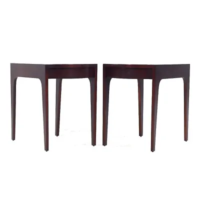 Drexel Contemporary Walnut End Tables - Pair • $995
