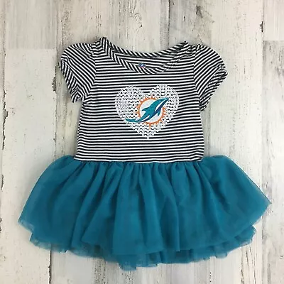 Authentic NFL Team Apparel Miami Dolphins Baby Tutu Dress Sz 18 Months • $14.99