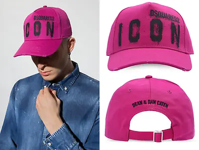 DSQUARED2 BE ICON Spray Paint Baseball Cap Cap Basebalkappe Trucker Hat New • $262.96